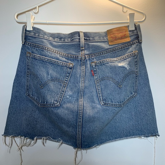 Levi’s Distressed Denim Skirt - Picture 2 of 4